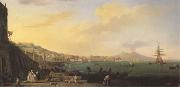 VERNET, Claude-Joseph View of Naples with Nt.Vesuvius (mk05) oil on canvas